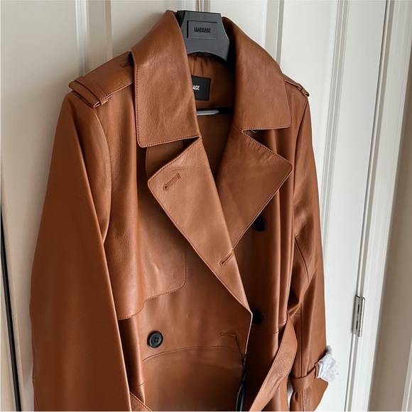 Mackage GAEL-Z Leather trench coat with belt - Picture 10 of 11